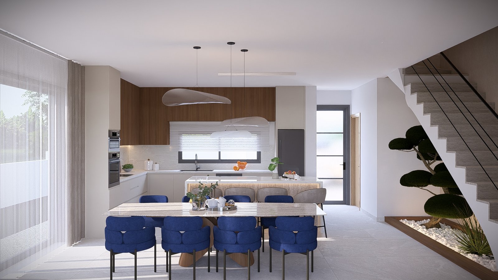 Int1_21 – Photo Contemporary Semi-Detached Villas in Geroskipou