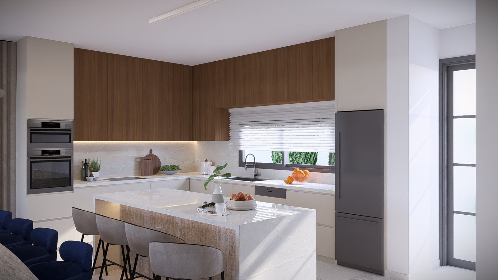 Int1_22 – Photo Contemporary Semi-Detached Villas in Geroskipou