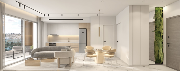 Contemporary One Bedroom Apartment with Sea Views – Geroskipou