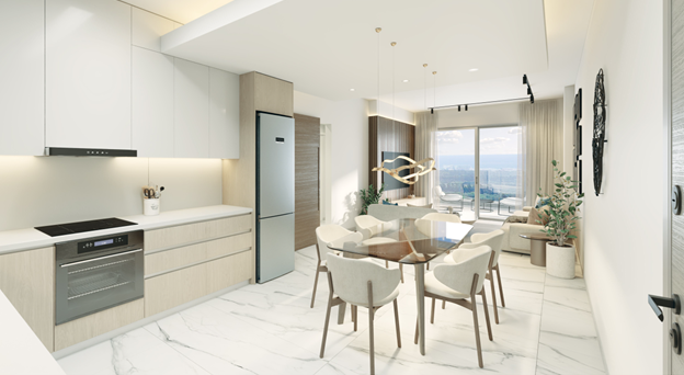 Contemporary One Bedroom Apartment with Sea Views – Geroskipou