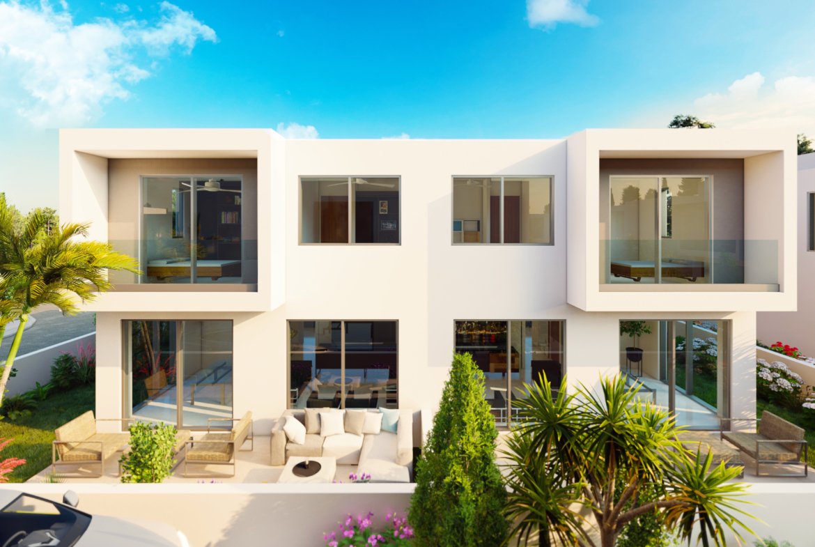 Modern Three Bedroom Semi-Detached Homes in Mandria, Paphos