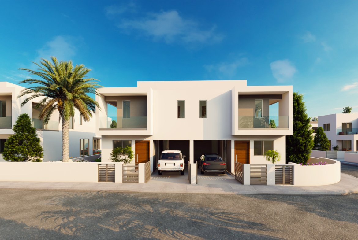 Modern Three Bedroom Semi-Detached Homes in Mandria, Paphos
