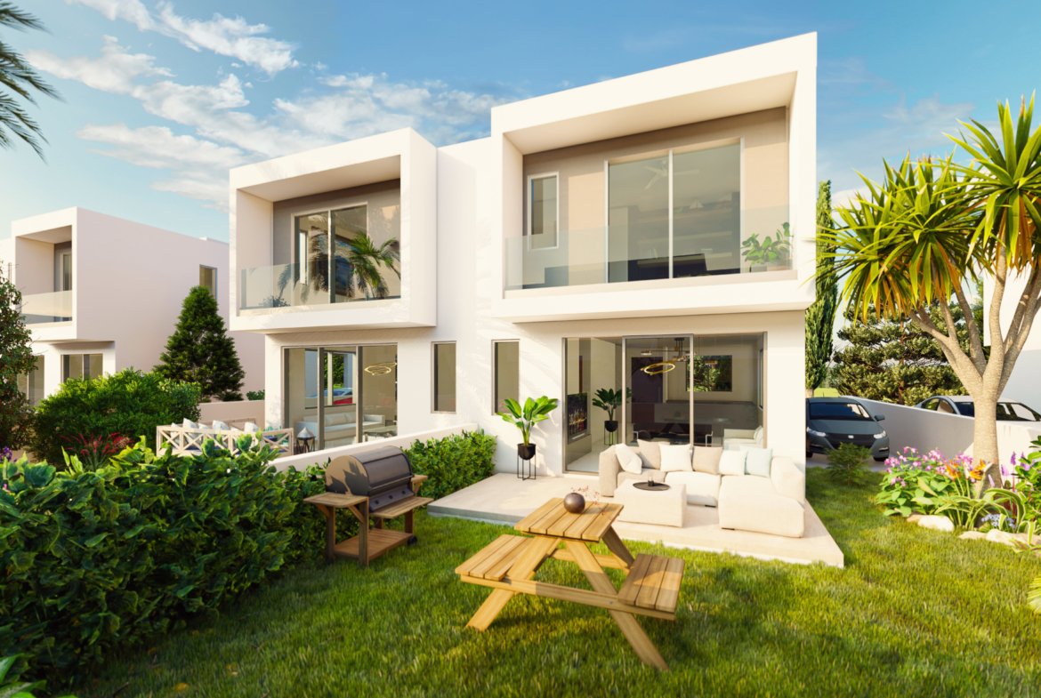 Modern Three Bedroom Semi-Detached Homes in Mandria, Paphos