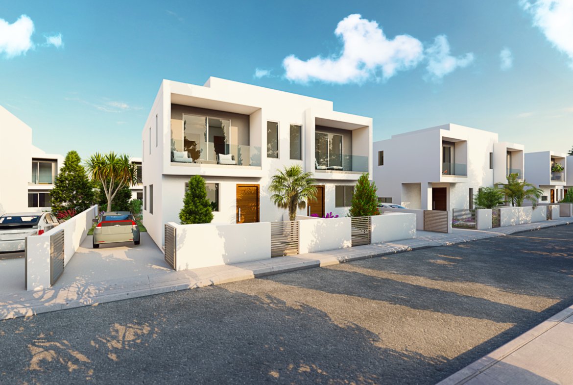 Modern Three Bedroom Semi-Detached Homes in Mandria, Paphos
