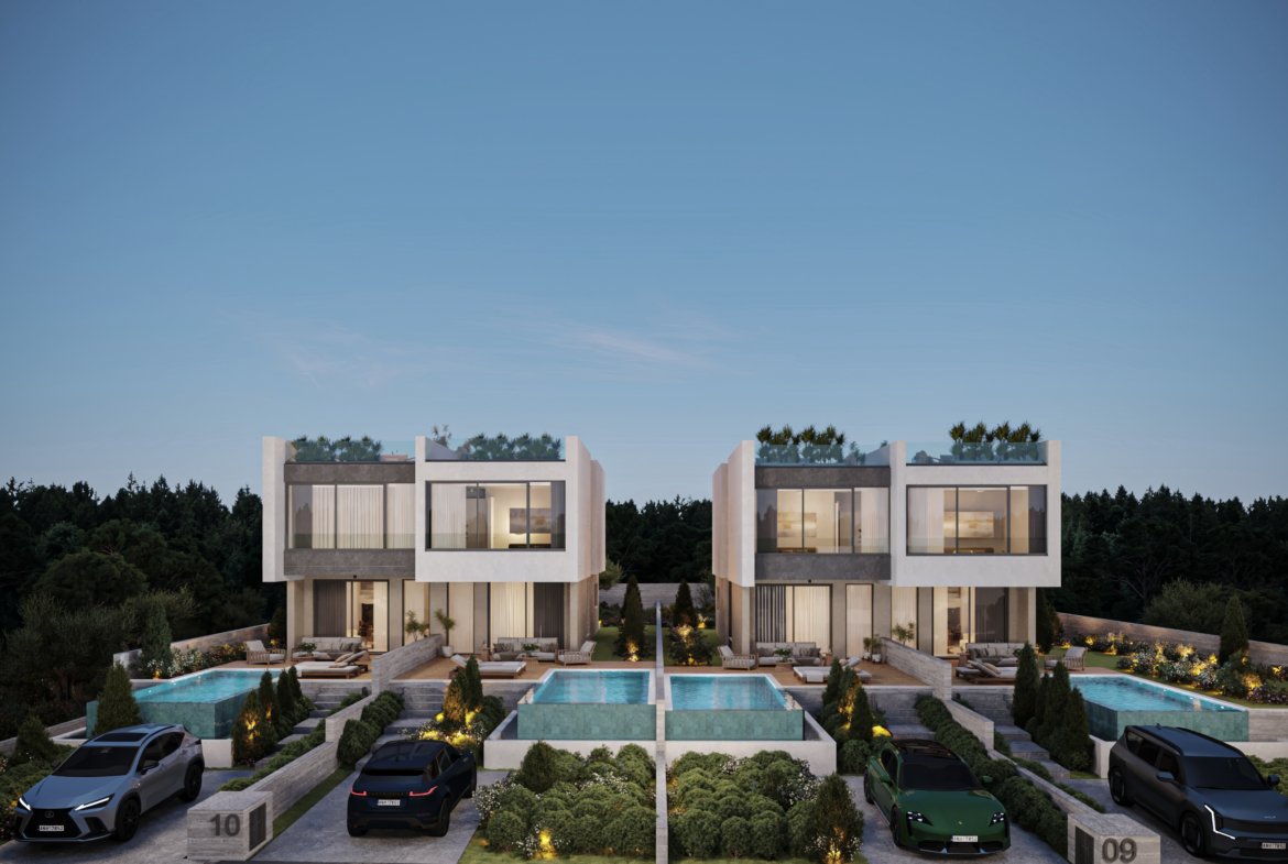 Luxury Three-bedroom Three Bathroom Villas in Chloraka