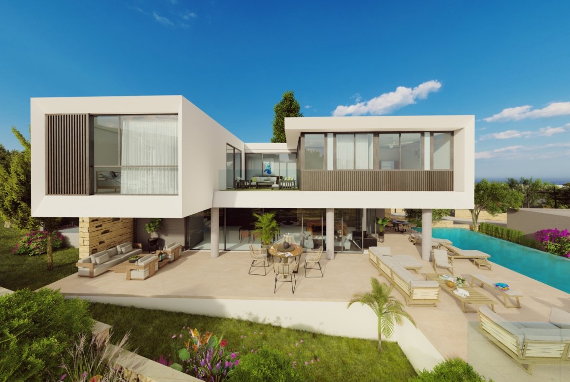 Luxury Boutique Four Bedroom Villas with Spectacular Sea Views in Pegeia