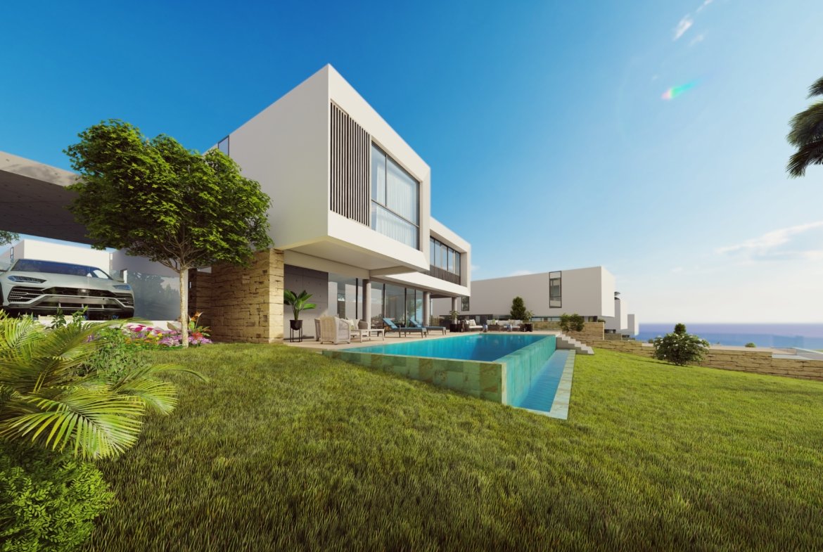 Luxury Boutique Four Bedroom Villas with Spectacular Sea Views in Pegeia