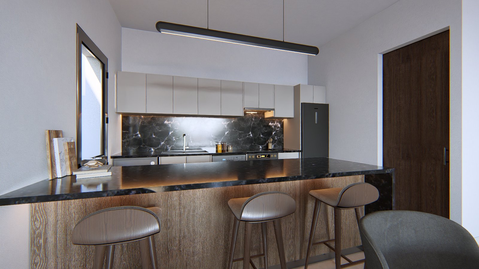 0_2.1_Type C1 _V09_Kitchen Three Bedroom Villas – Contemporary Living in the Heart of Paphos