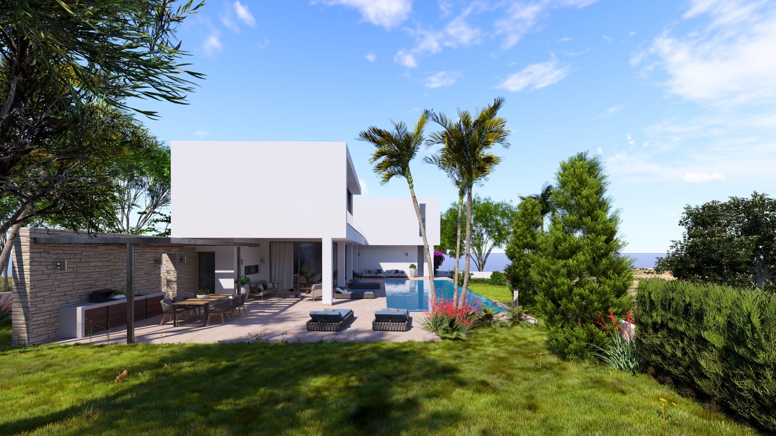 Luxury Boutique Four Bedroom Villas with Spectacular Sea Views in Pegeia