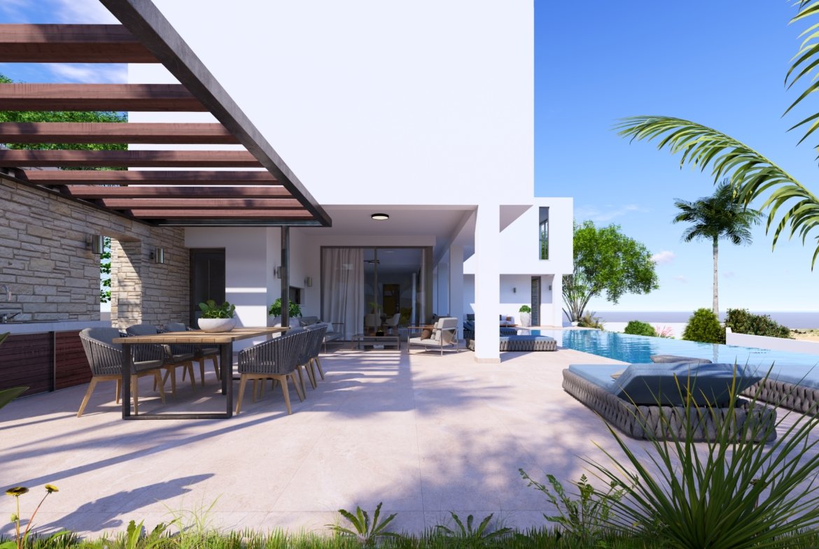 Luxury Boutique Four Bedroom Villas with Spectacular Sea Views in Pegeia