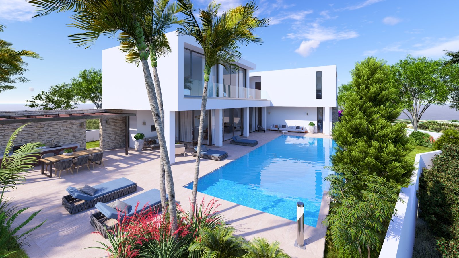 Luxury Boutique Four Bedroom Villas with Spectacular Sea Views in Pegeia
