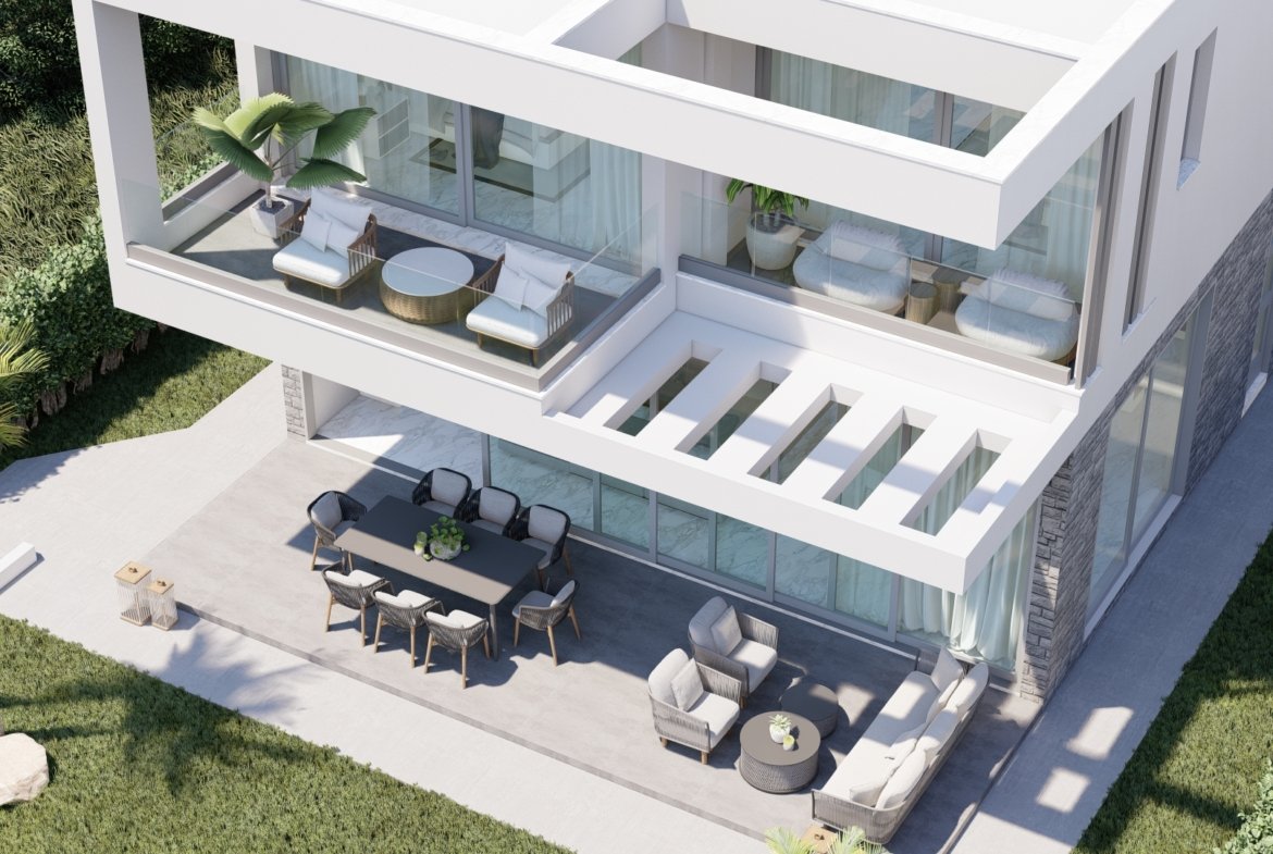Four Bed Four Bath Luxury Villa with Sea Views in Geroskipou
