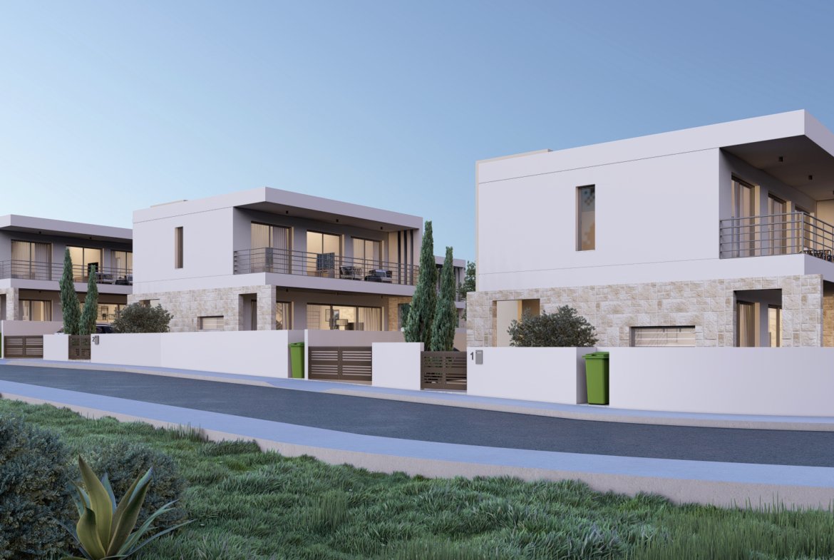 Three Bedroom Three Bathroom Villas in Geroskipou