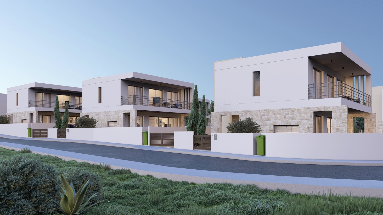 Three Bedroom Three Bathroom Villas in Geroskipou