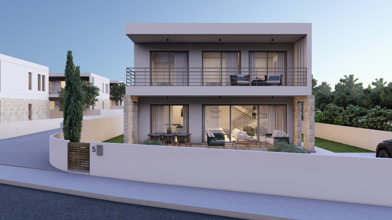 Three Bedroom Three Bathroom Villas in Geroskipou
