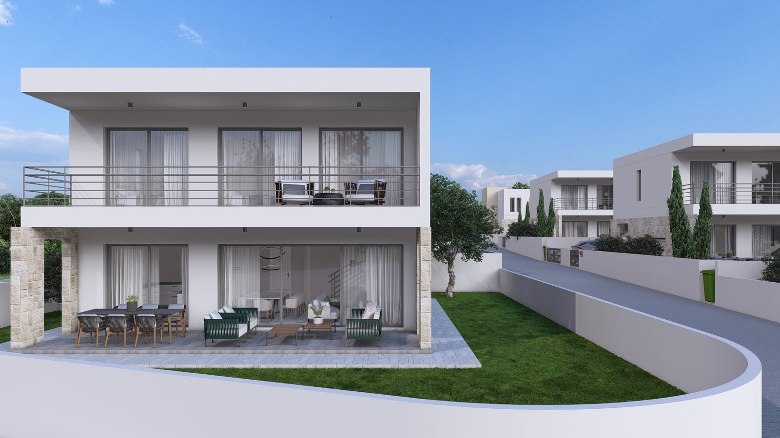 Three Bedroom Three Bathroom Villas in Geroskipou