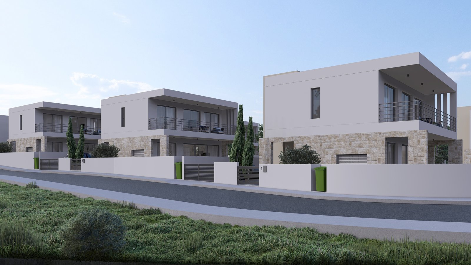 Three Bedroom Three Bathroom Villas in Geroskipou