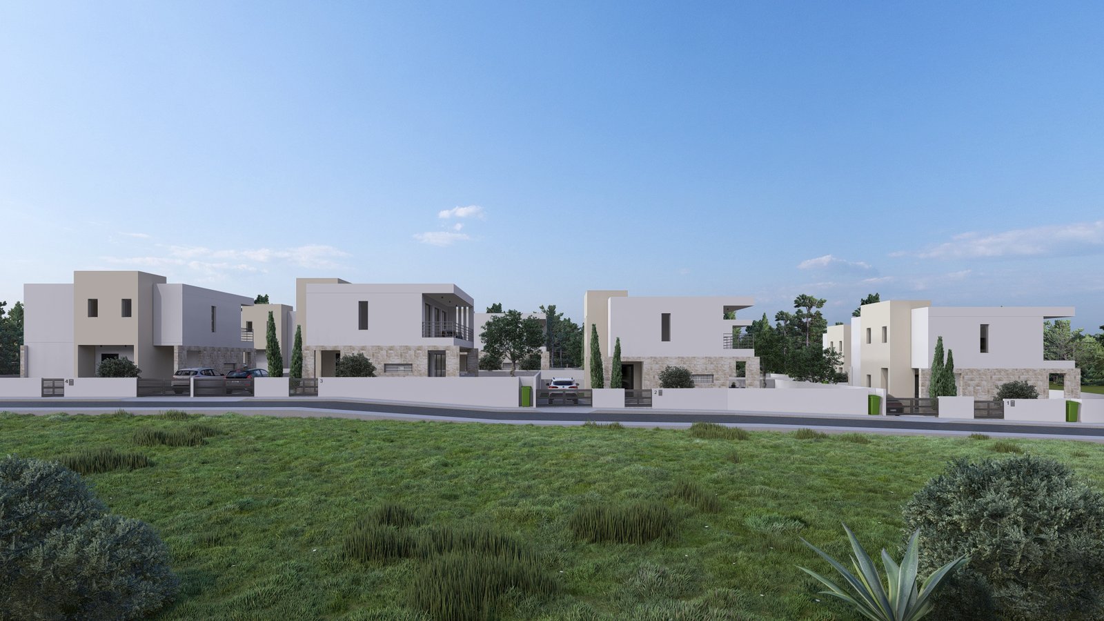Three Bedroom Three Bathroom Villas in Geroskipou