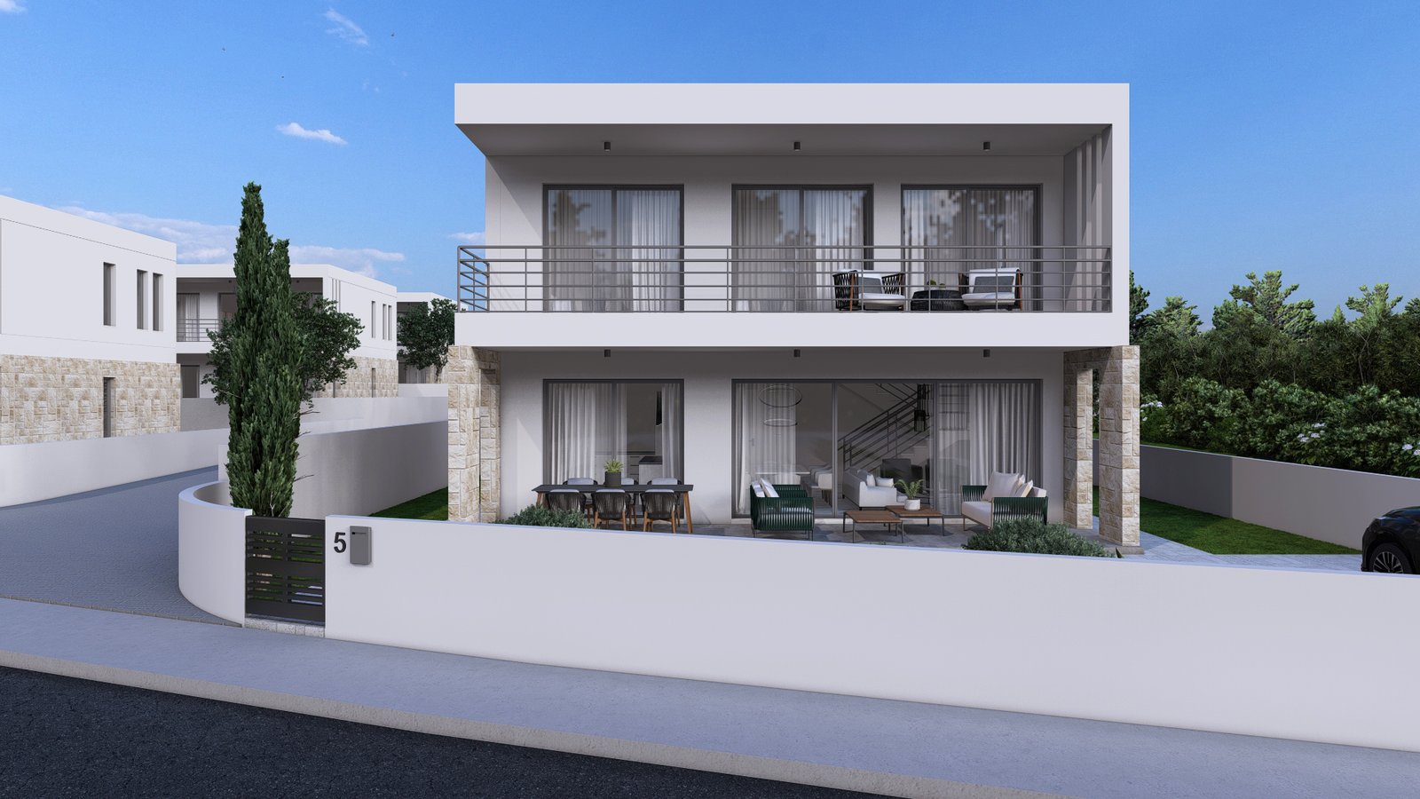 Three Bedroom Three Bathroom Villas in Geroskipou
