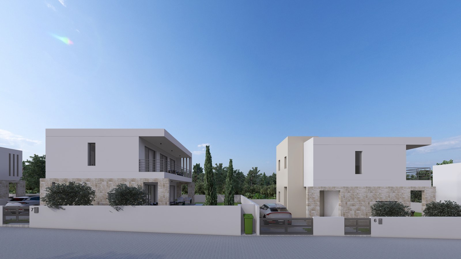 Three Bedroom Three Bathroom Villas in Geroskipou