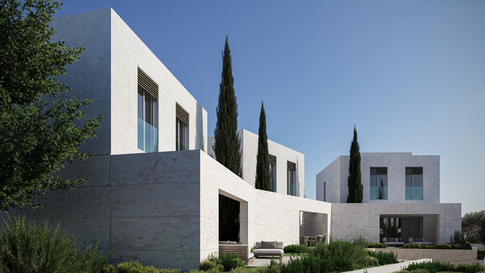 Exclusive Two Bedroom Two Bathroom Beachfront Villas in Geroskipou, Paphos