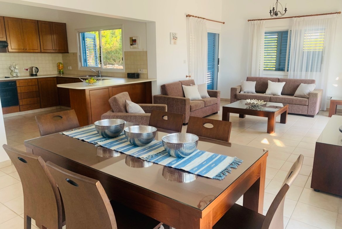 Charming Three Bedroom Mediterranean Bungalow in Sea Caves Pegeia