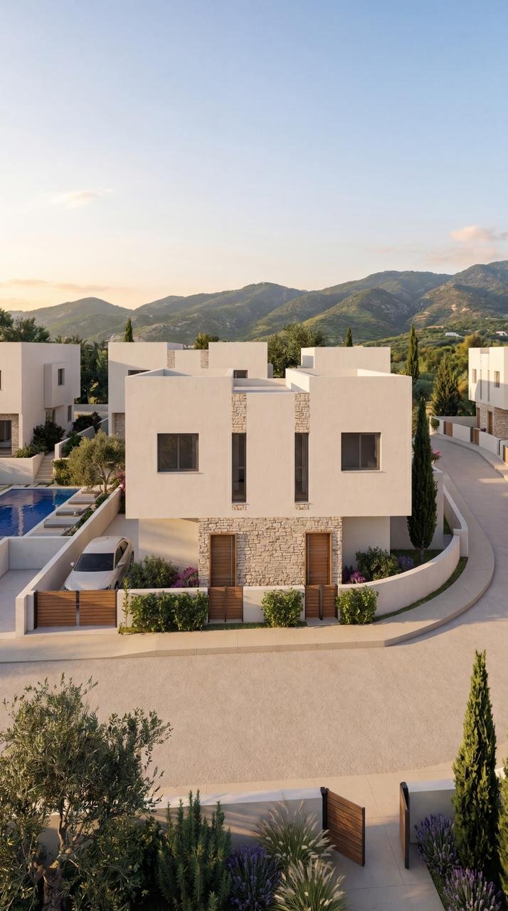 Contemporary Three Bedroom Detached Villas in Prime Pegeia Location