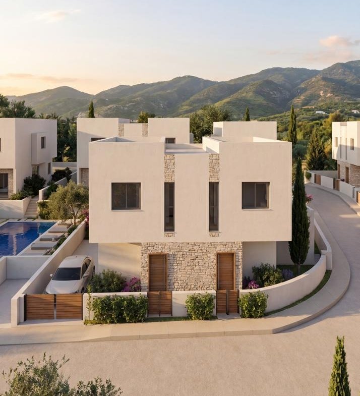 Contemporary Three Bedroom Semi-Detached Villas in Prime Pegeia Location