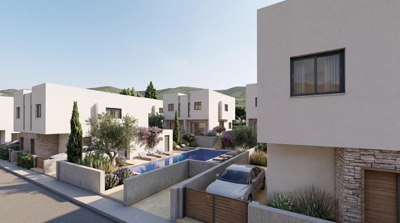 Contemporary Three Bedroom Semi-Detached Villas in Prime Pegeia Location