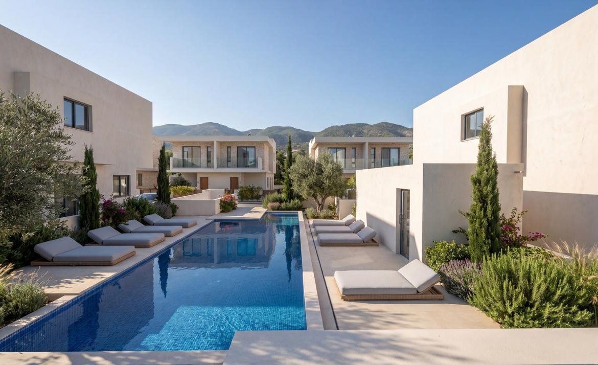 Contemporary Three Bedroom Semi-Detached Villas in Prime Pegeia Location