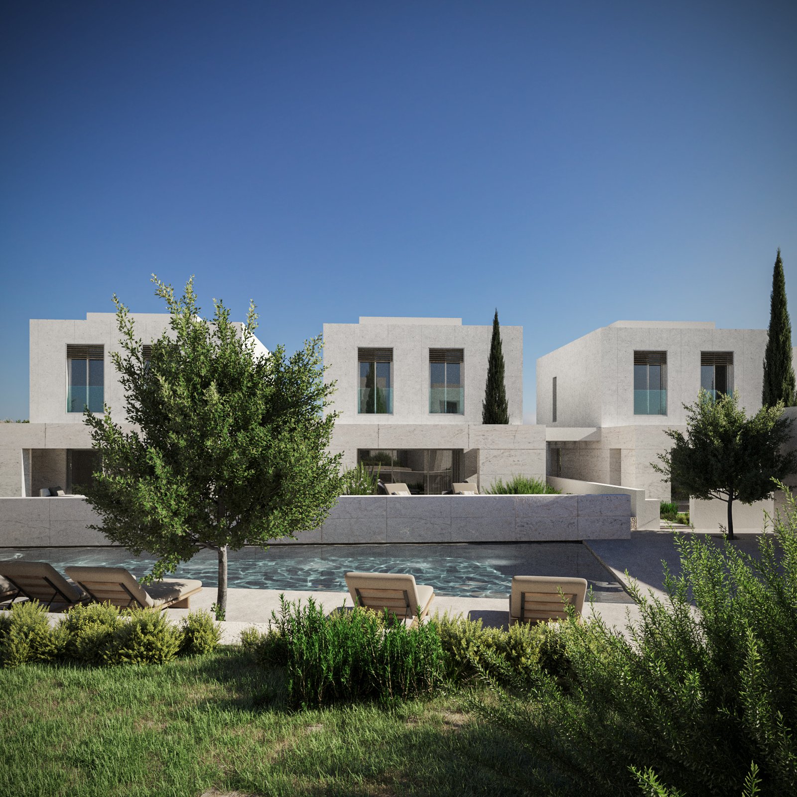 Exclusive Two Bedroom Two Bathroom Beachfront Villas in Geroskipou, Paphos