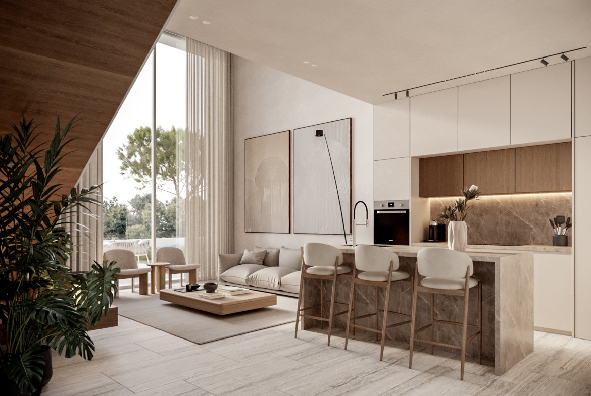 Exclusive Two Bedroom Two Bathroom Beachfront Villas in Geroskipou, Paphos