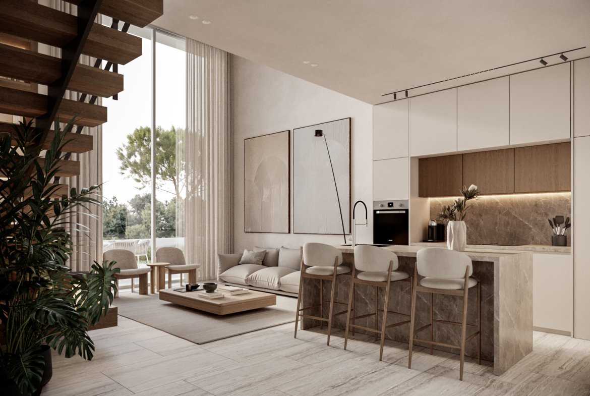 Exclusive Two Bedroom Two Bathroom Beachfront Villas in Geroskipou, Paphos