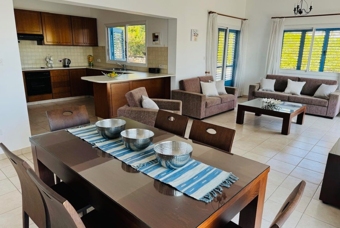 Charming Three Bedroom Mediterranean Bungalow in Sea Caves Pegeia