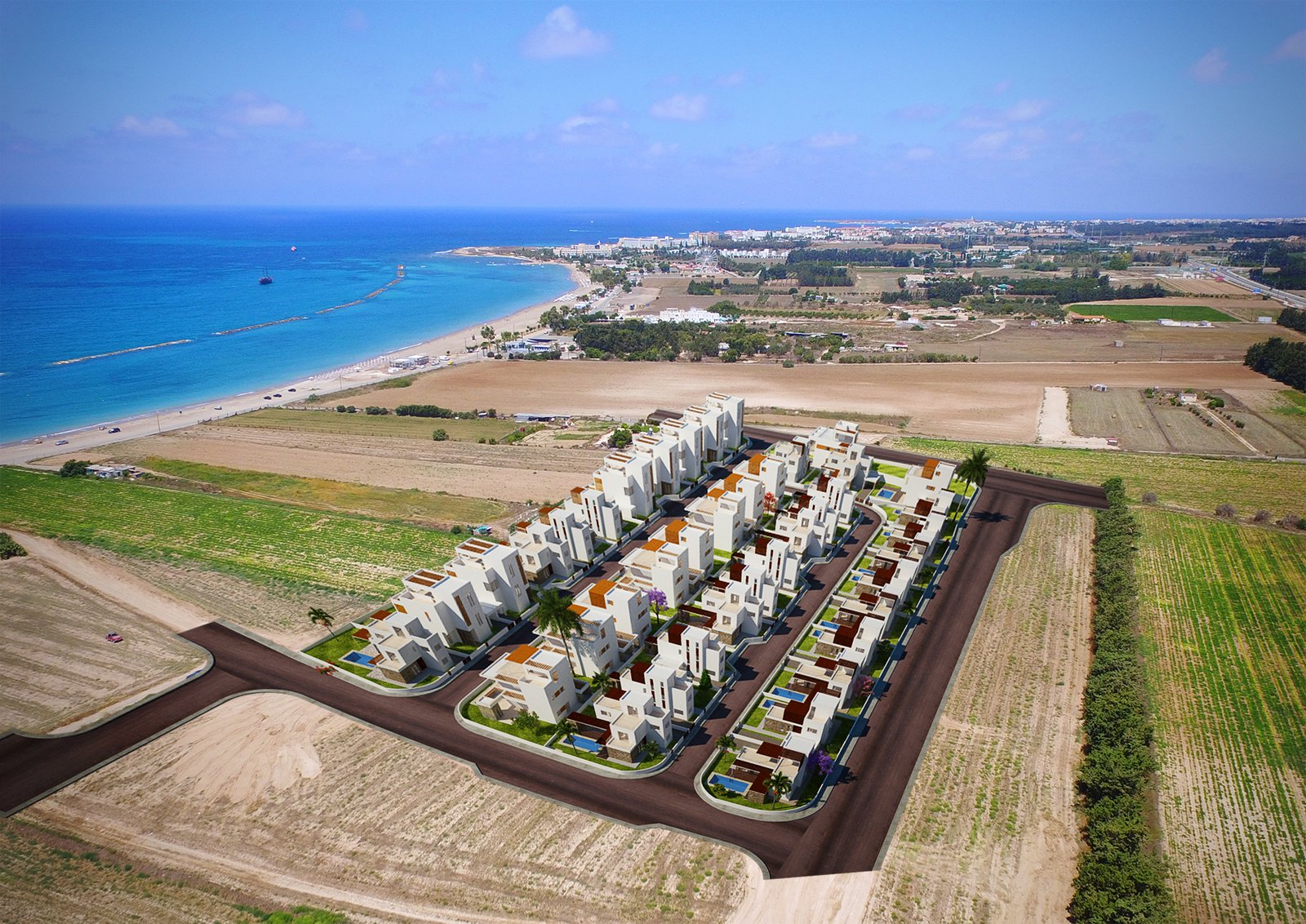 Luxury Four-Bedroom Four Bathroom Coastal Villas in Geroskipou