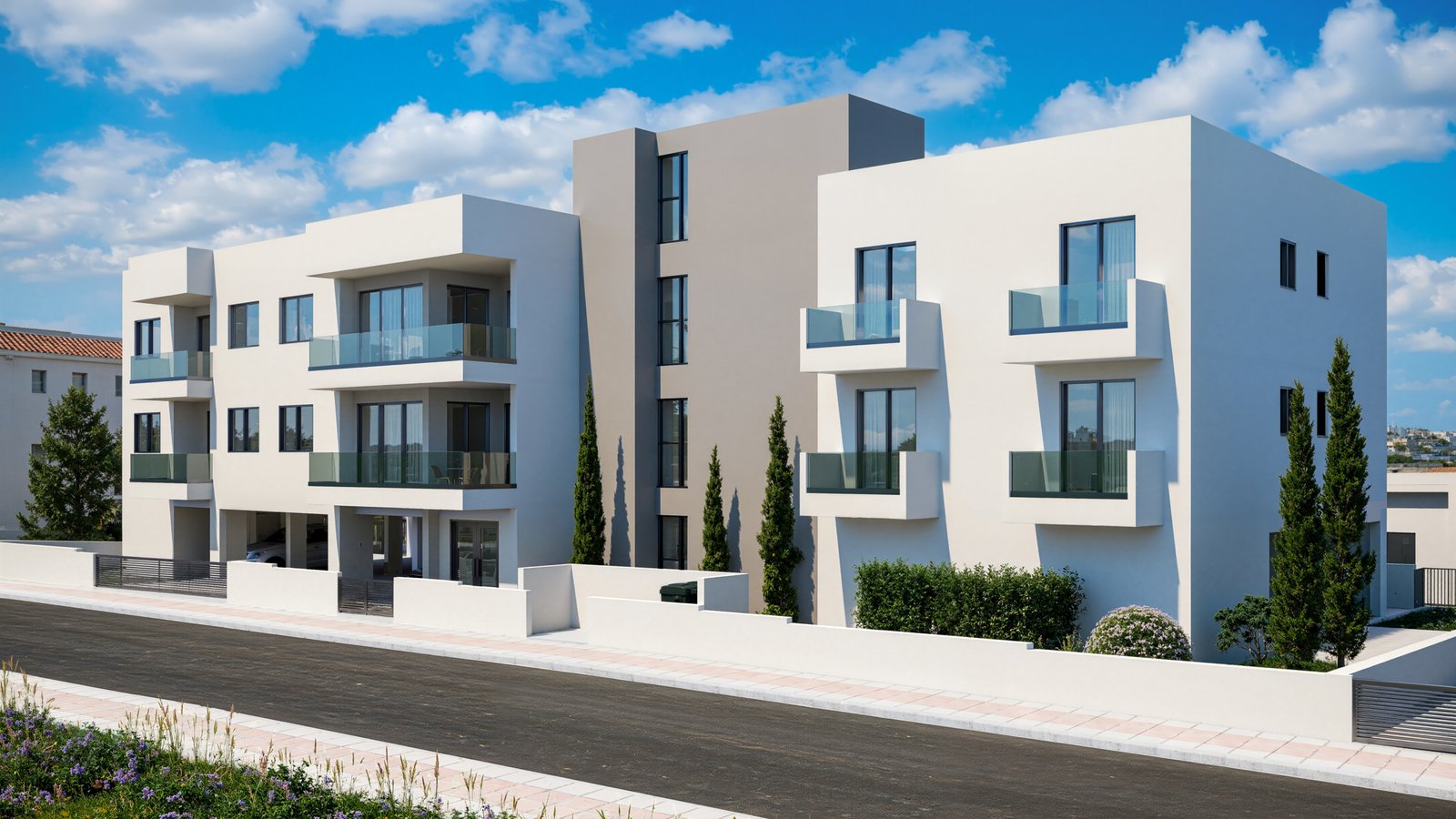 Melania Gardens D_Begonia Block 1 – V1 Modern Three-Bedroom Apartments with Sea Views in Chloraka, Paphos