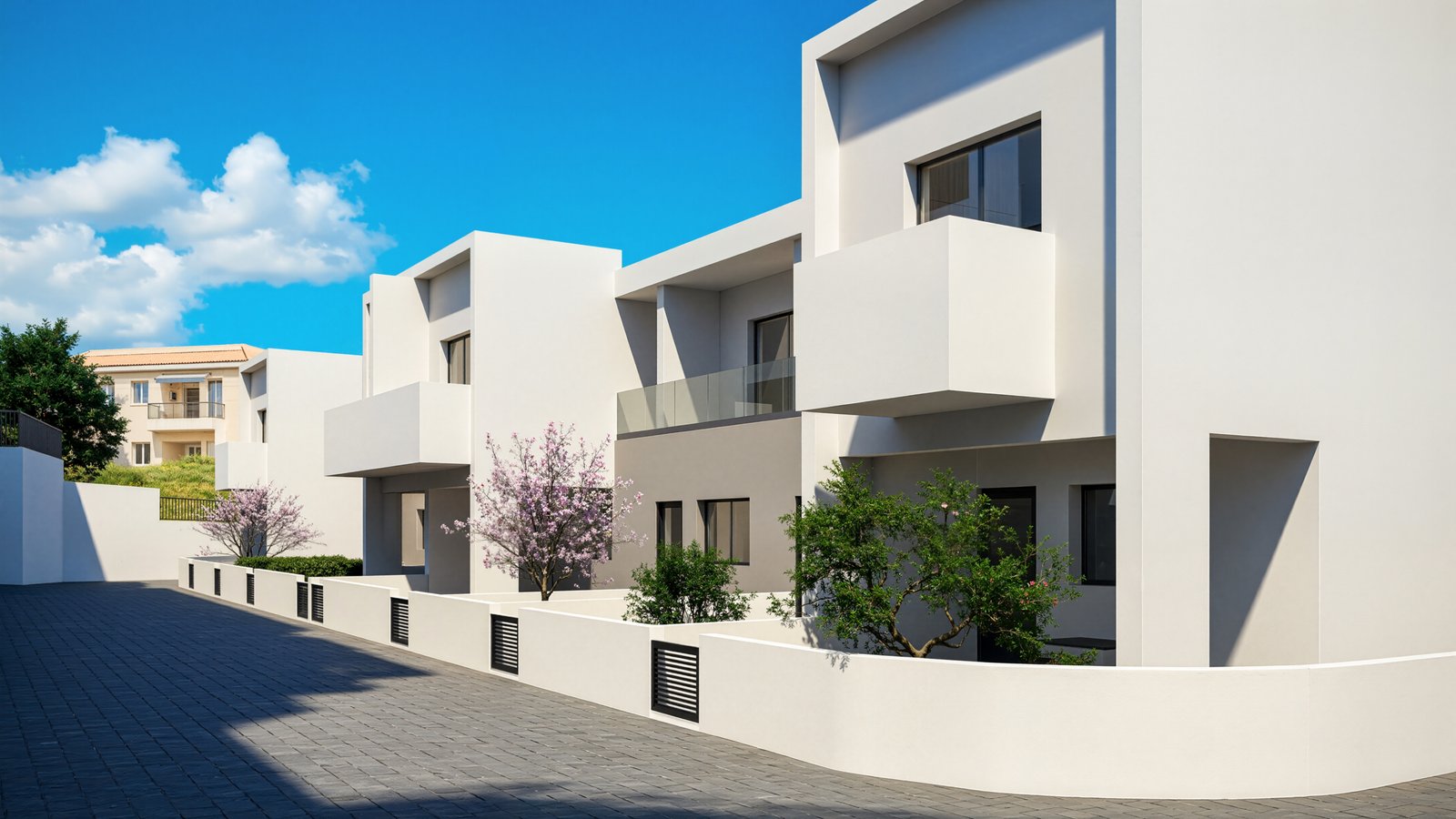 Melania Gardens D_Begonia Block 2 – Back Modern Three-Bedroom Apartments with Sea Views in Chloraka, Paphos