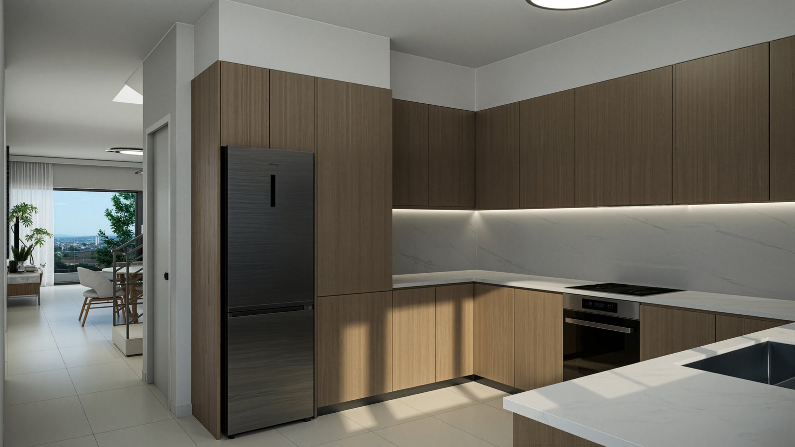 Melania Gardens D_Begonia Block 2 – Kitchen Modern Three-Bedroom Apartments with Sea Views in Chloraka, Paphos