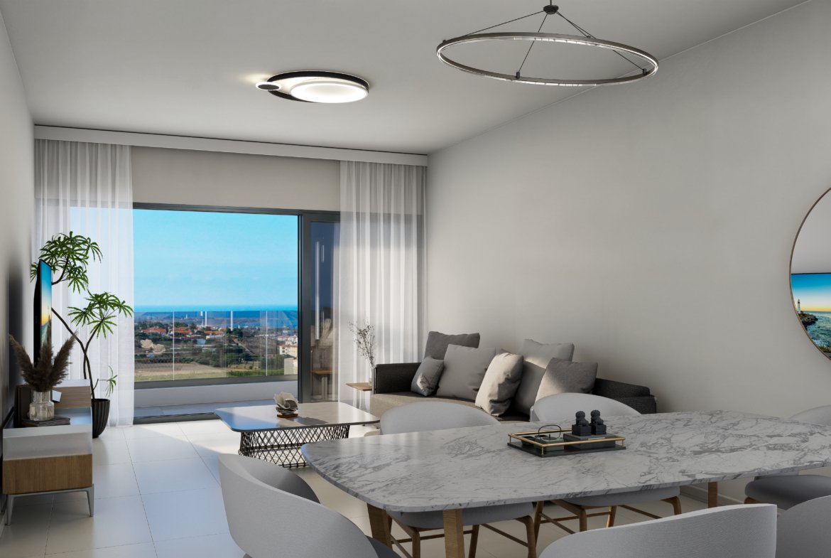 Modern Three-Bedroom Apartments with Sea Views in Chloraka, Paphos