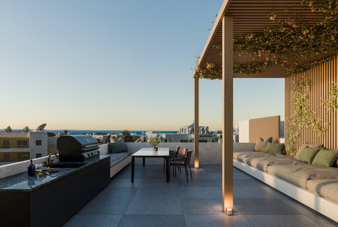 Exclusive Two Bedroom Penthouses with Private Rooftop Terrace in Tomb of Kings Paphos