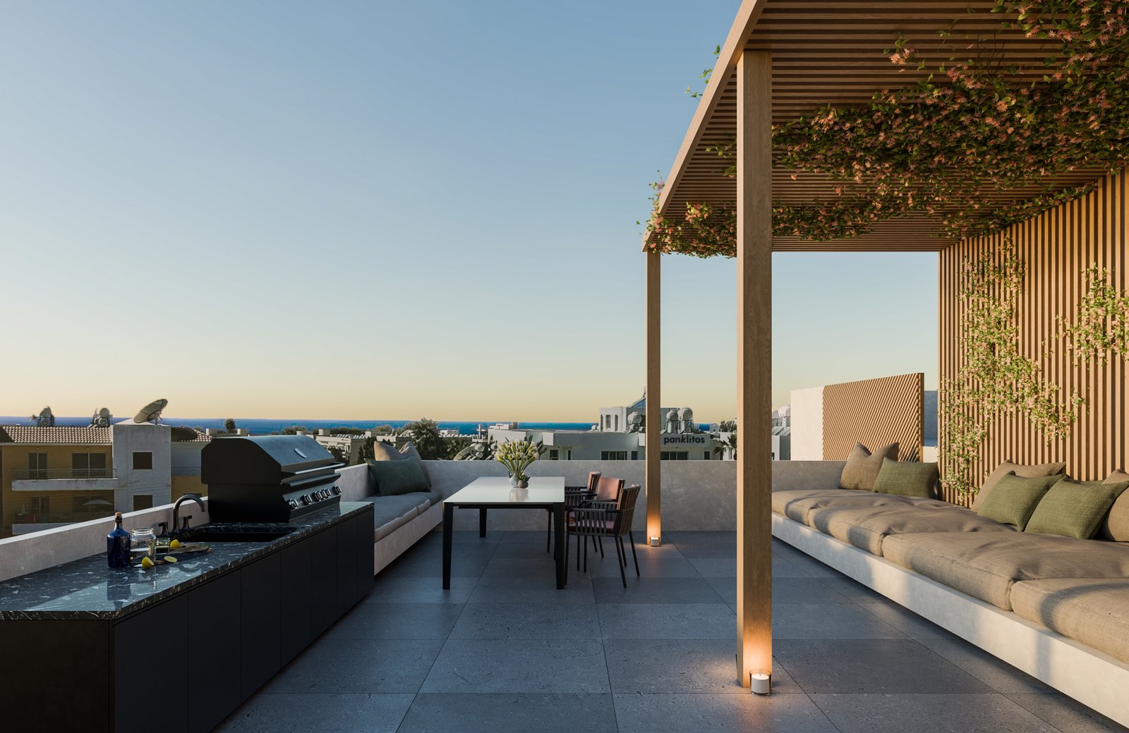 Exclusive Two Bedroom Penthouses with Private Rooftop Terrace in Tomb of Kings Paphos