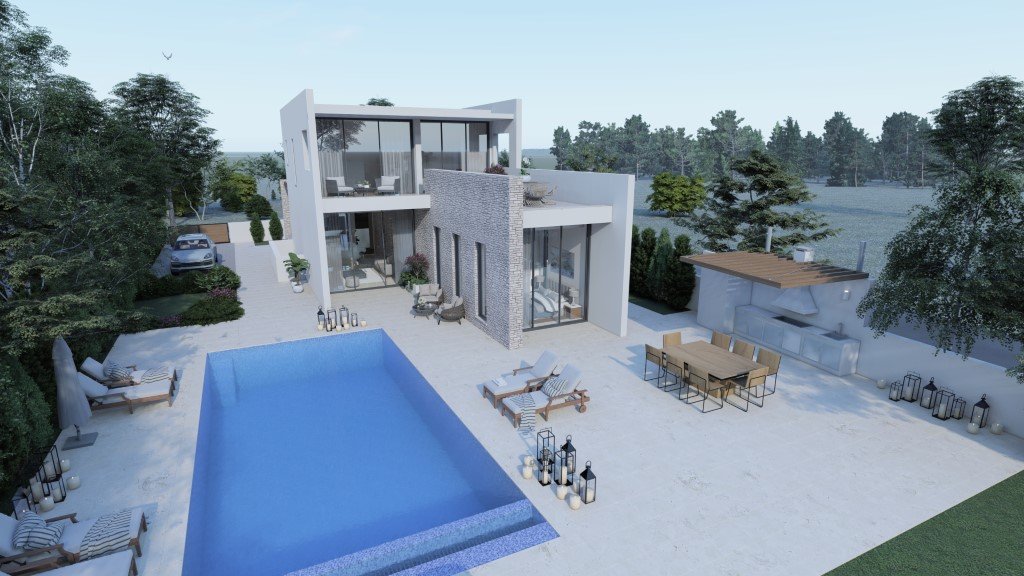Sea Front Luxury Five Bedroom Villas in St. Georges, Pegeia
