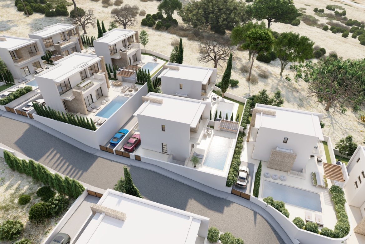 Five Bedroom Luxury Detached Villas with Panoramic Sea Views in St. Georges, Pegeia