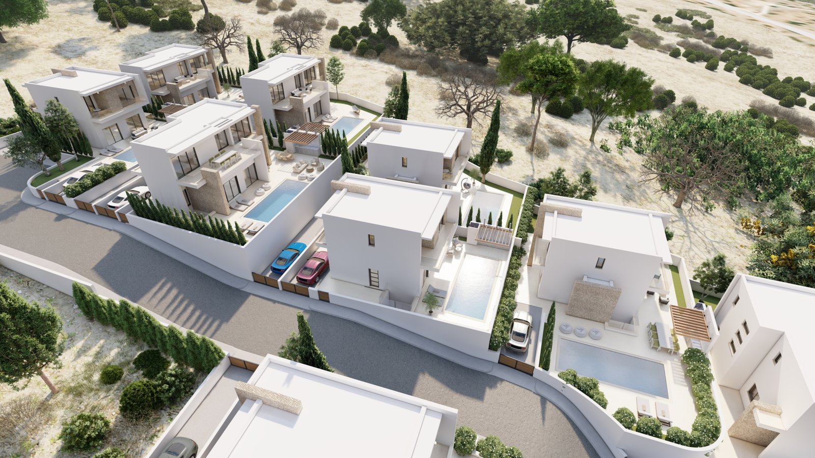 Five Bedroom Luxury Detached Villas with Panoramic Sea Views in St. Georges, Pegeia