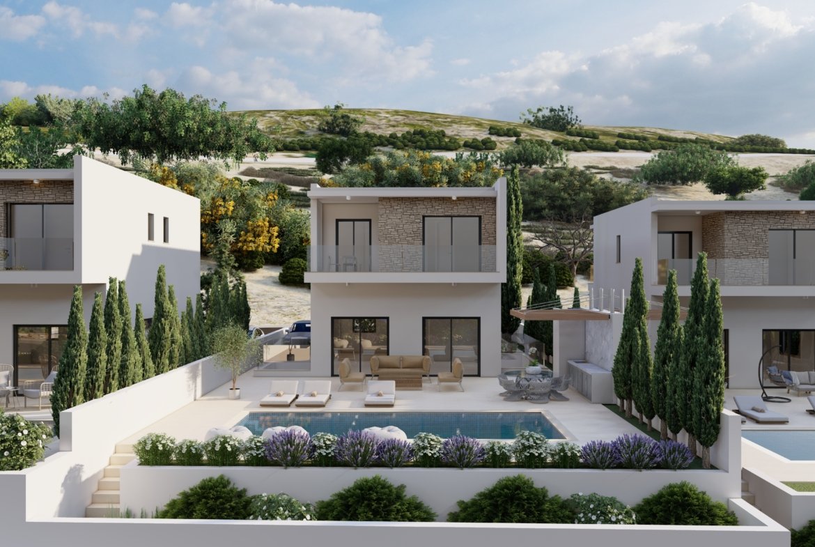 Five Bedroom Luxury Detached Villas with Panoramic Sea Views in St. Georges, Pegeia
