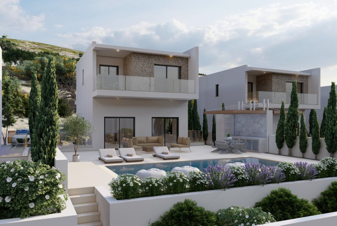 Five Bedroom Luxury Detached Villas with Panoramic Sea Views in St. Georges, Pegeia