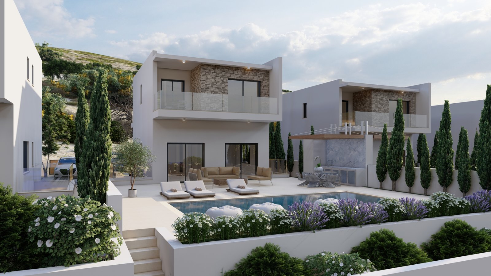Five Bedroom Luxury Detached Villas with Panoramic Sea Views in St. Georges, Pegeia