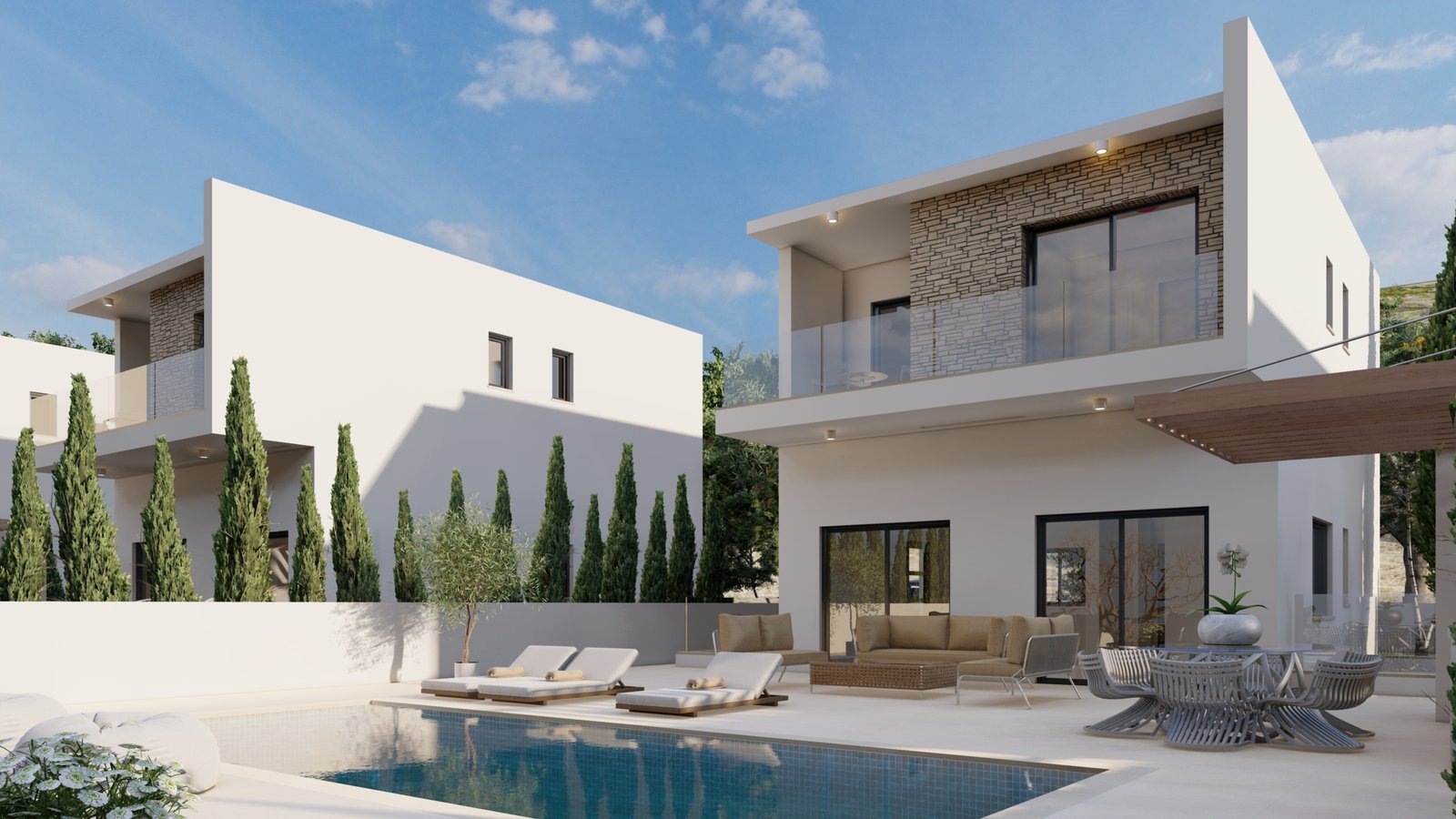 Five Bedroom Luxury Detached Villas with Panoramic Sea Views in St. Georges, Pegeia