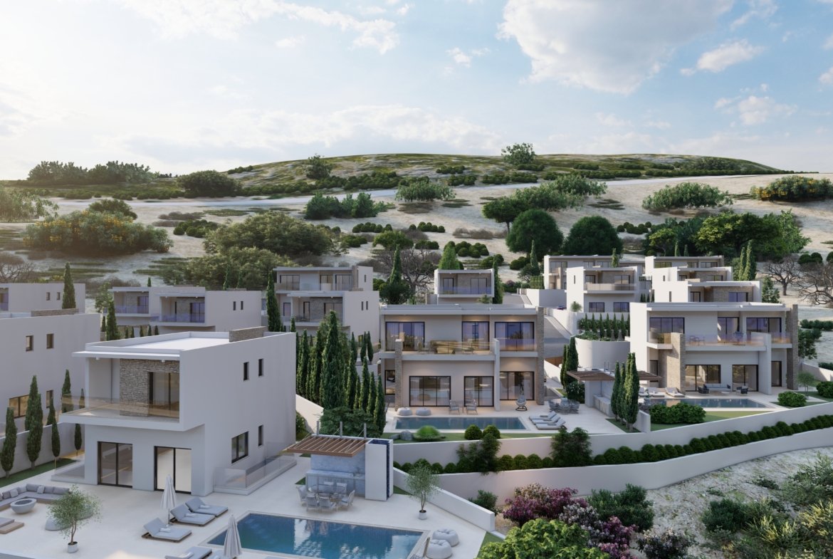 Five Bedroom Luxury Detached Villas with Panoramic Sea Views in St. Georges, Pegeia