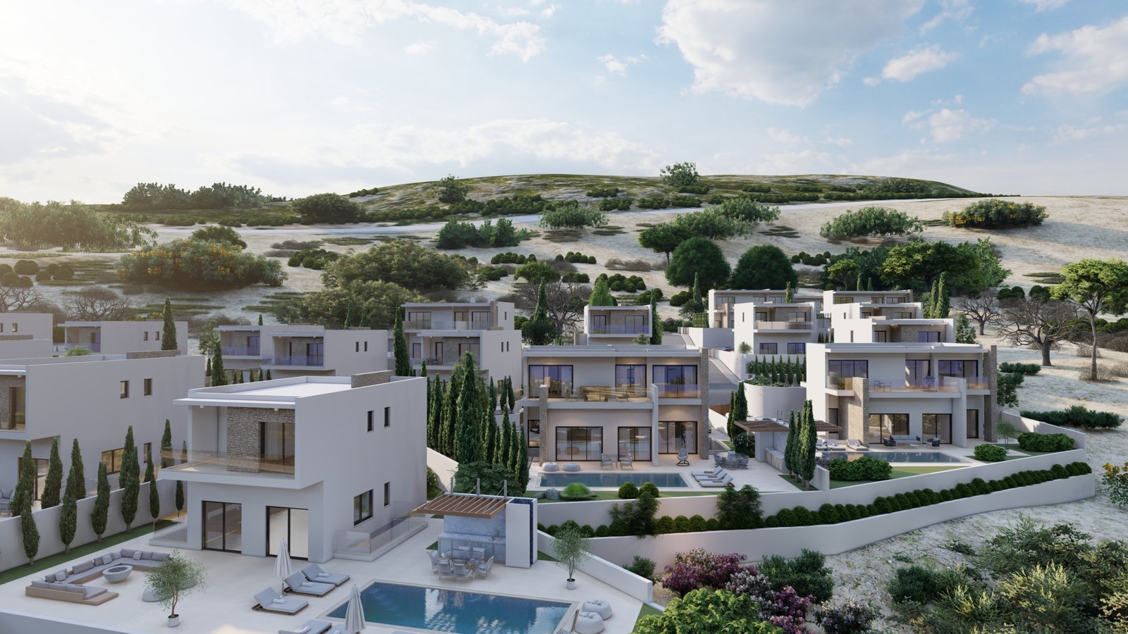 Five Bedroom Luxury Detached Villas with Panoramic Sea Views in St. Georges, Pegeia